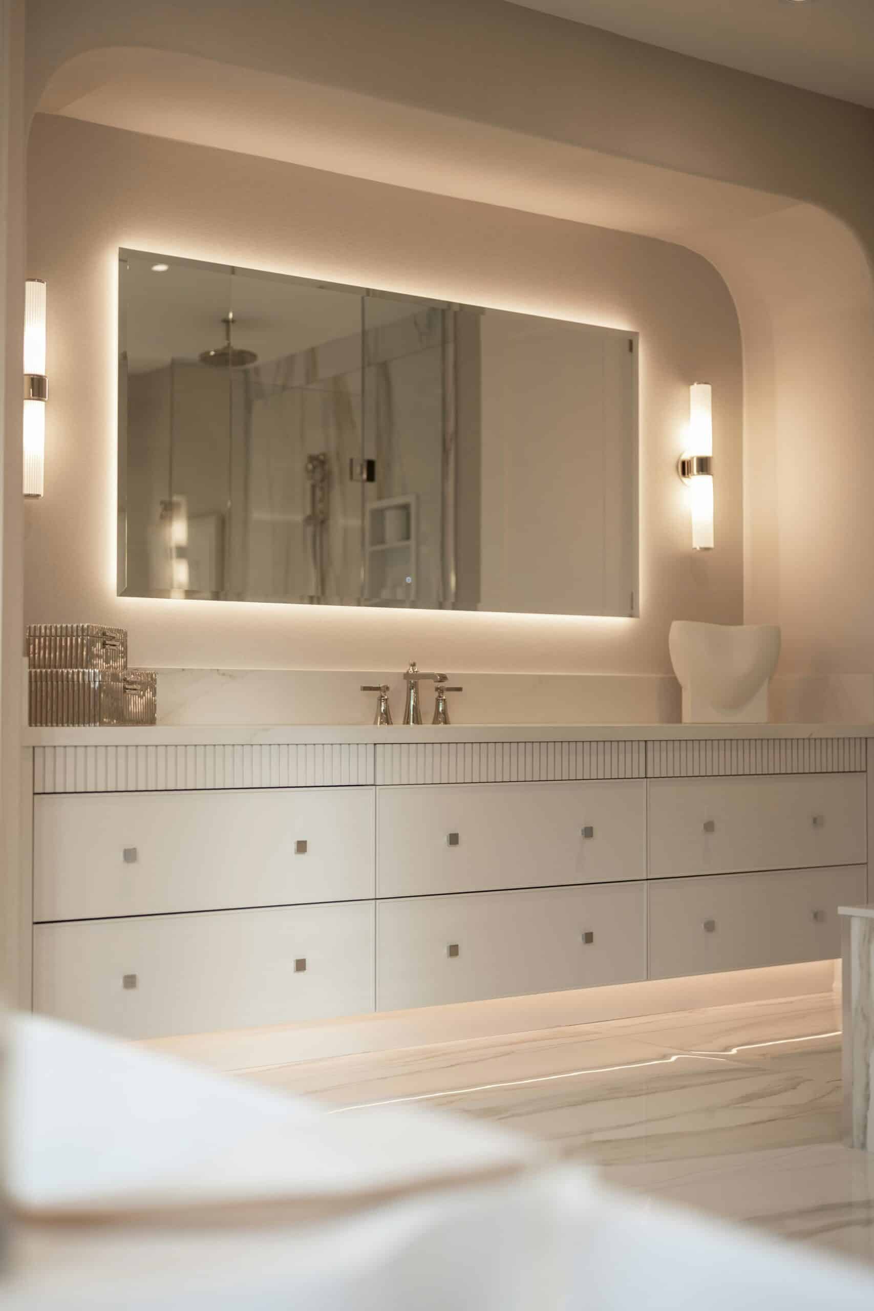 Vanity mirror with lights — representing Kim Kardashian